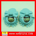 2015 Beautiful design china factory OEM service boy and girl bow baby crib shoes